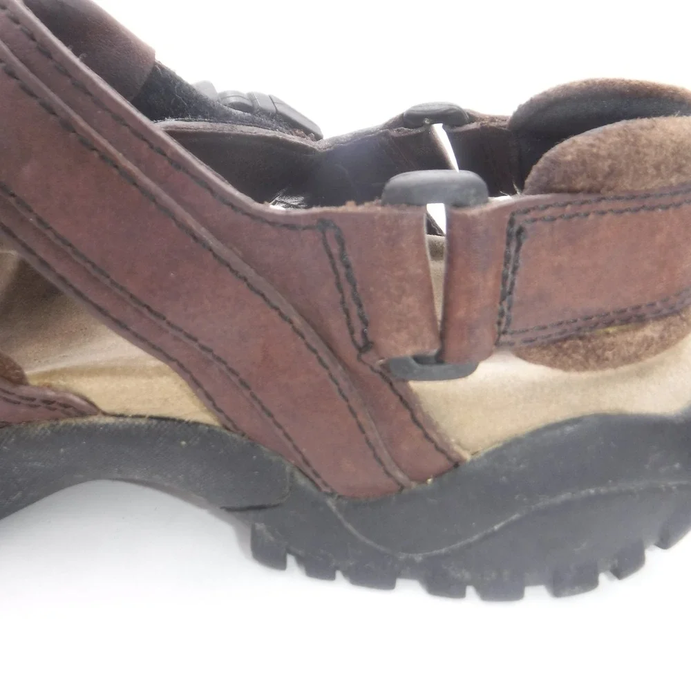 Teva Mens‎ Brown Waterproof Leather Fisherman Sandals Rugged Outdoor Hiking 11